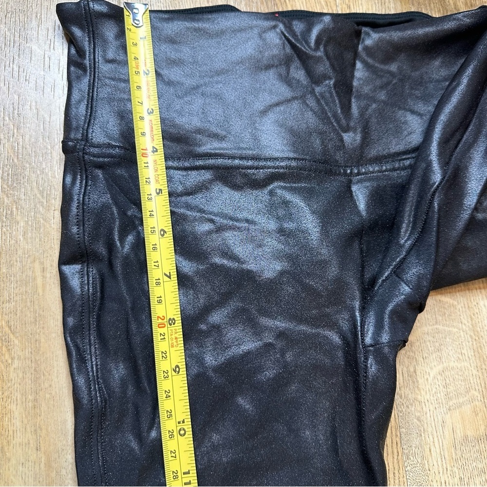 SPANX Faux Leather Black Leggings Size Small - Picture 10 of 11